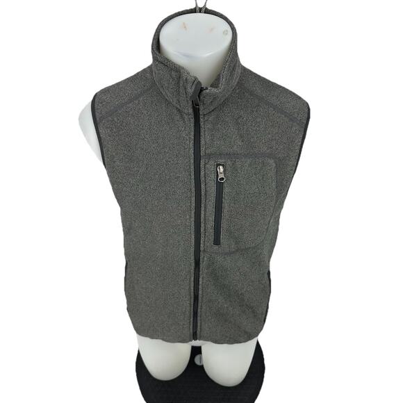 Duluth Trading Co Small Men Knit Gray Full Zip Vest Pockets Hiking Outdoor X5 - Picture 1 of 7